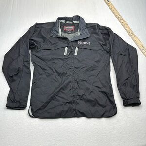 Marmot Men's PreCip Jacket size small s black windbreaker rain coat activent